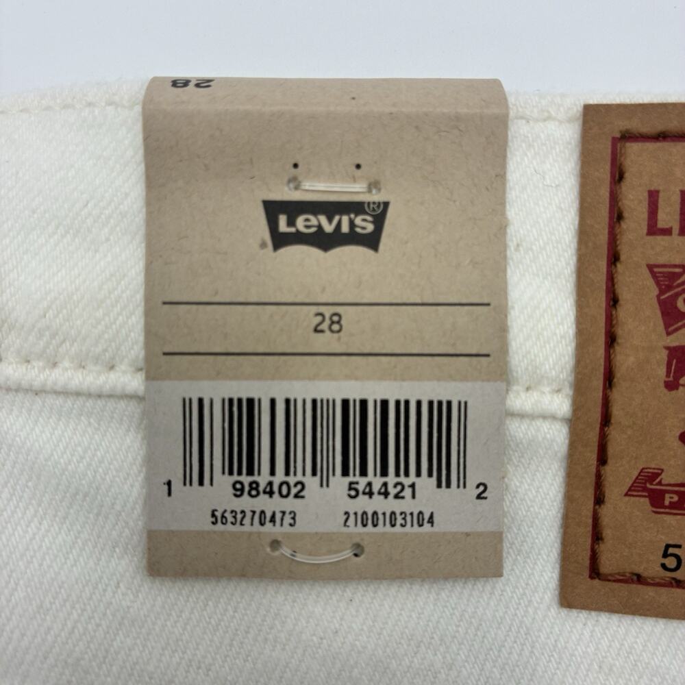 Levi’s 501 Women’s White Denim Shorts Button Fly Size 28 NWT Classic - Picture 12 of 12